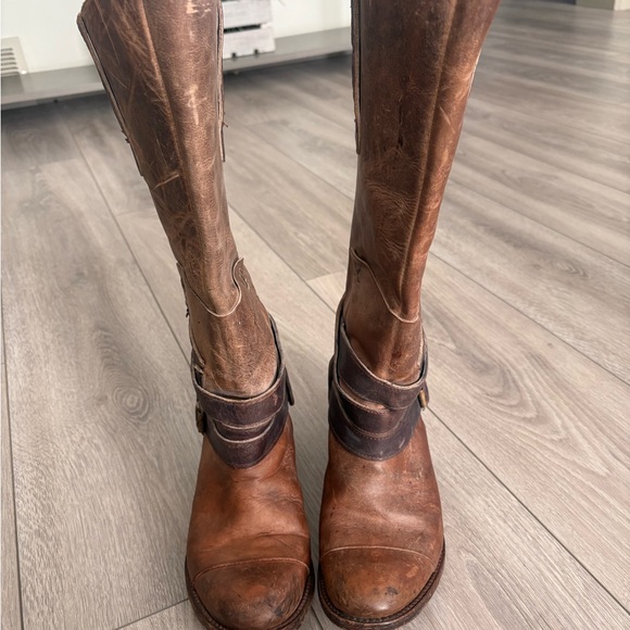 FREEBIRD By Steven Dakota Brown Leather Distressed Boots Size 8 - Picture 2 of 10
